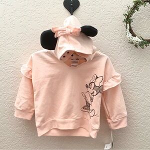 Disney Baby Minnie Mouse Hooded Pullover NWT ~ size 6/9m